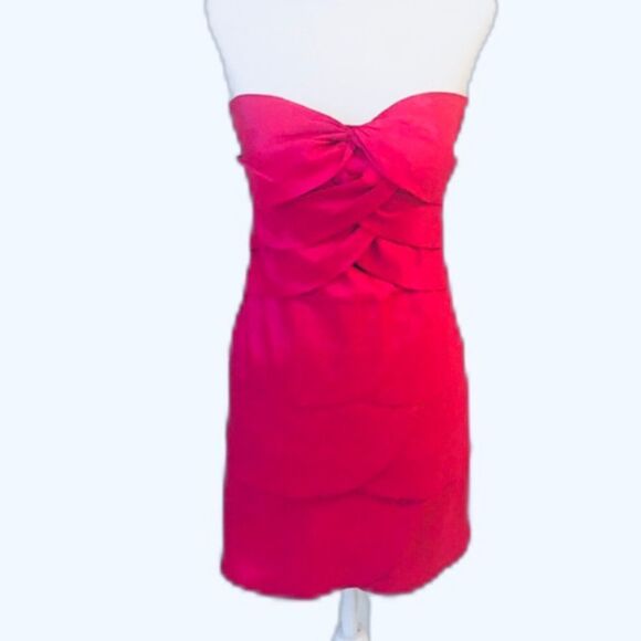 Pink Layered Cocktail Dress - Picture 7 of 9